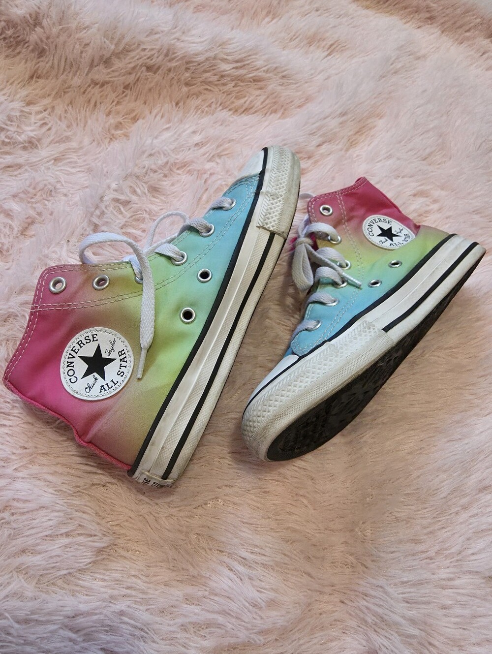 Converse Kids' All Star High Top Sneakers - Rainbow Gradient